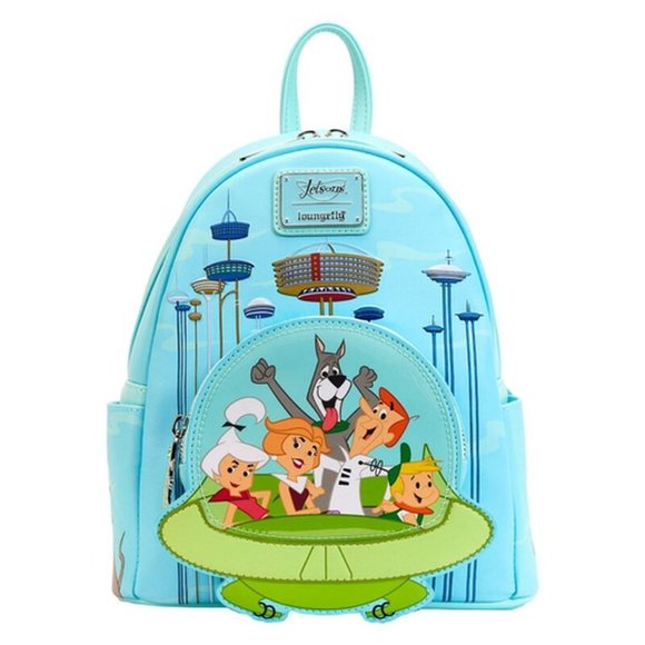 The Jetsons Spaceship By Loungefly Bag Charm Exclusive Mini Backpack Retro CUTE - Picture 1 of 6